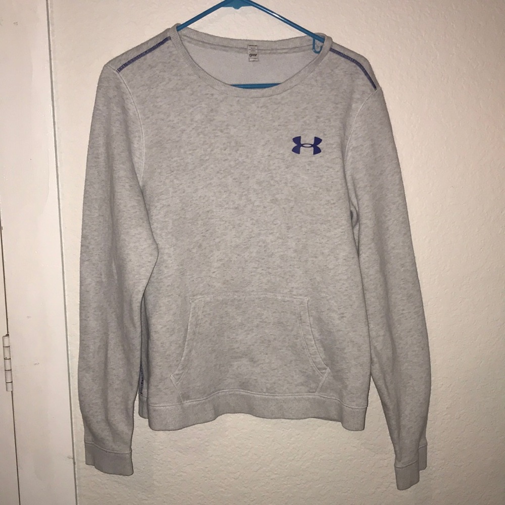 UA blue and white sweatshirt size M